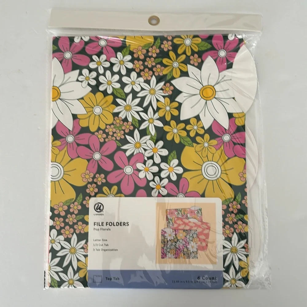 U Brand Pop Floral File Folders 2-6 Count